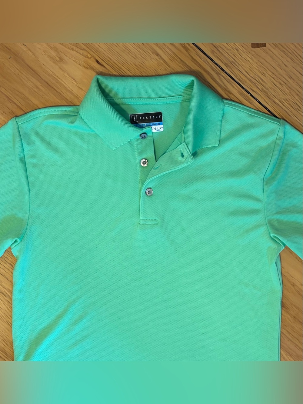PGA Tour Boys Green Polo Shirt size Large